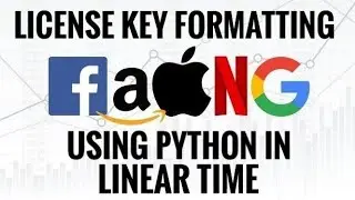 LEETCODE - LICENSE KEY FORMATTING IN PYTHON IN LINEAR TIME