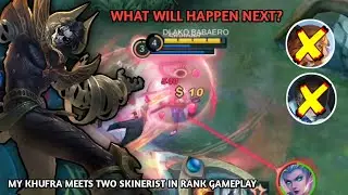 My khufra meets two skinerist in rank gameplay "what will happen next?" | khufra gameplay mlbb