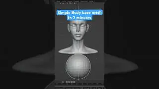 Chararcter’s body basemesh sculpting in 