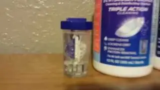 Clear Care 3% Hydrogen Peroxide Triple Action Cleaning IN ACTION