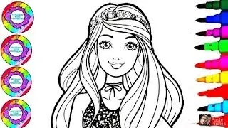 Coloring Drawings for Kids Disney's Barbie Fashionista Princess Coloring and Paint Kids, Toddlers