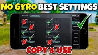 PUBG MOBILE NON GYRO BEST SETTINGS🔥NEW BEST SETTINGS JUST COPY & USE☑️