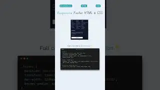 📦 Responsive Footer Using HTML & CSS Only! 