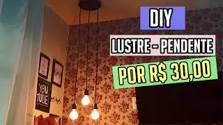 DIY LUSTRE PENDENTE INDUSTRIAL POR MENOS DE 30,00 | ANDREZA FARIAS