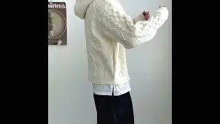 꽈배기 케이블 오버 후드 니트 집업 가디건 (5 color)