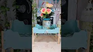 Mesa de apoio com caixa de madeira de morangos #artesanato #diy #reciclagem #reutilizando