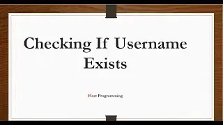 Check If Username  Exists in php (hindi)