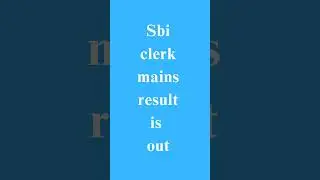 Sbi clerk final result out #sbi #sbiclerk #sbiclerk2023 #bankexam #shorts #ibps