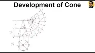 Development of Cone | Development of Surfaces | Problem 1 | Engineering Drawing