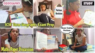 Starlett Term Exam DAY 2 📖 ✍️*ICSE 7th Grader*GEOGRAPHY Prep📚Late Night Study Revisions Till 12 AM😴