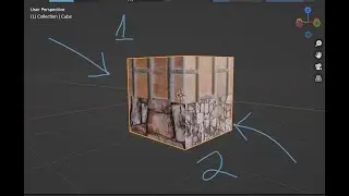 Как на один объект добавить разные текстуры Blender 3d