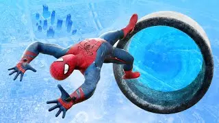 GTA 5 Spiderman • Epic Water Portal Jumps and Fails 2