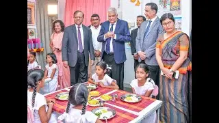 Sri Lanka begins Free School Meal program for All Primary Students | Ranil Wickramasinghe