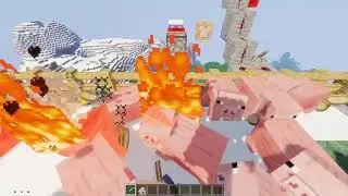 Just Killing Pigs and Eating Pork in Minecraft