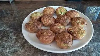 Маффины из кабачков и ветчины
