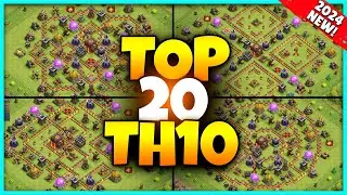 New Best Top 20 Best Town Hall 10 Base Layouts WAR/TROPHY Base Link 2024 Clash of Clans
