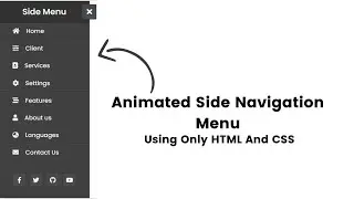 How to Create the Side Navigation Bar Using HTML and CSS  | Vertical Navigation Bat