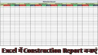 Construction work in excel | construction company me excel ka use kaise kare |business work in excel