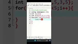 C++ Array Basics || Print Array Elements Using Loop || C++ Shorts Programming Shorts | Beginner