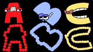 Alphabet Lore Snakes transform Uppercase Letters from Shapes (A-Z)