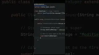 Java 22 Long awaited Feature: Statements Before Super() in constructor #coding #java22