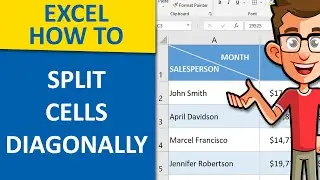 How to Split Cells Diagonally in Excel | Two Headings in The Same Cell