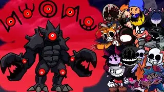 FNF Liberation (VS Unown King2) - But ALL the Characters Sing Together 🎤Unown King's Curse (FNF Mod)