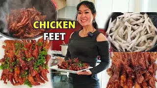 KHMER FOOD, HOW TO COOK CHICKEN FEET FAST AND EASY, របៀបធ្វើខជើងមាន់