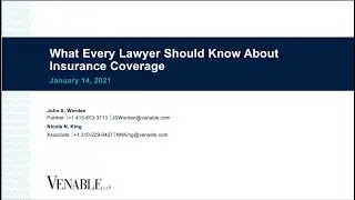 What Every Lawyer Should Know About Insurance Coverage
