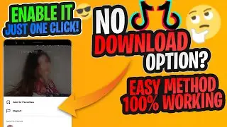 how to enable save video option in tiktok || TechiePak || download tiktok video || 100% Working ||