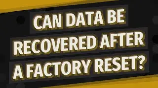 Can data be recovered after a factory reset?