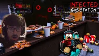 It's ALWAYS watching you... SURVIVE the SCARIEST Gas Station EVER [Infected Gas Station] (Roblox)