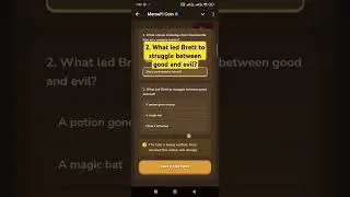 What led Brett to struggle between good and evil?  || Memefi Video Quiz Answers
