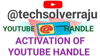 Settings of YouTube handle/how to activate YouTube handle/यूट्यूब हैंडल एक्टिवेट करने का आसान तरीका