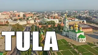 Tula city center discovery tour drone top view
