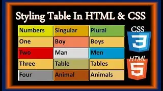 Table Styling In HTML & CSS | Table In HTML & CSS Using VSCode