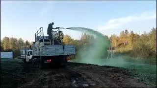 Гидропосев: способ быстрого озеленения сложных участков