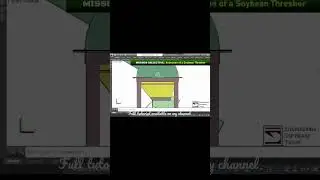 Animation of a Soybean Thresher using AutoCAD #autocad #coding #threshermachine #animation