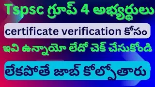 Needed Certificates for TSPSC Group4 verification 