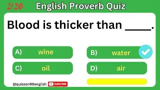 Crack the 20 English Proverbs Quiz! Sharpen Your Skills in Minutes 🧠✨