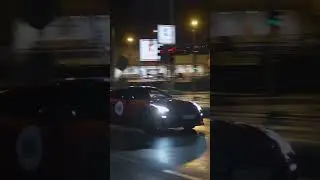 Nissan GT-R flyby 🏎️ #nissangtr #gtr #flyby #night  #shorts