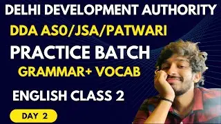 DAY 2 DDA ASO/JSA Classes 2023 | DDA ENGLISH Practice class 2 