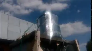 Handmade solar water collector, 3 Jear of job.