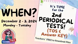 DepEd Matatag 2nd Periodical Tests with TOS & Answer Key | Teachers' FREE