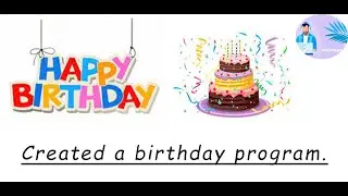 | Made a Birthday program in python | #shorts