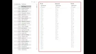 Search for All the Texts in Power BI Table Visual with the First Three Characters Selected in Slicer