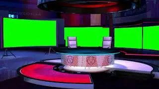 News Studio 2018 4K Greenscreen _ Set 