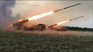 Russian MLRS in Action