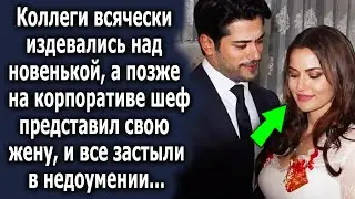 Коллеги задевали новенькую, а позже на корпоративе шеф представил свою жену…