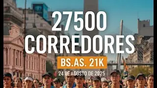 MEDIO MARATON DE BUENOS AIRES 24 DE AGOSTO 2025 ,27500 CORREDORES ,RECORD ABSOLUTO .MAREA HUMANA